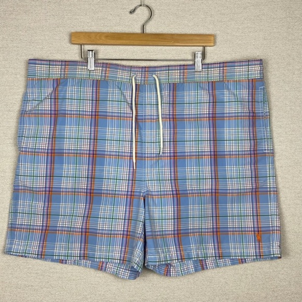 Polo by Ralph Lauren Swim Trunks Mens 2XL Lined Shorts Plaid Preppy Resort